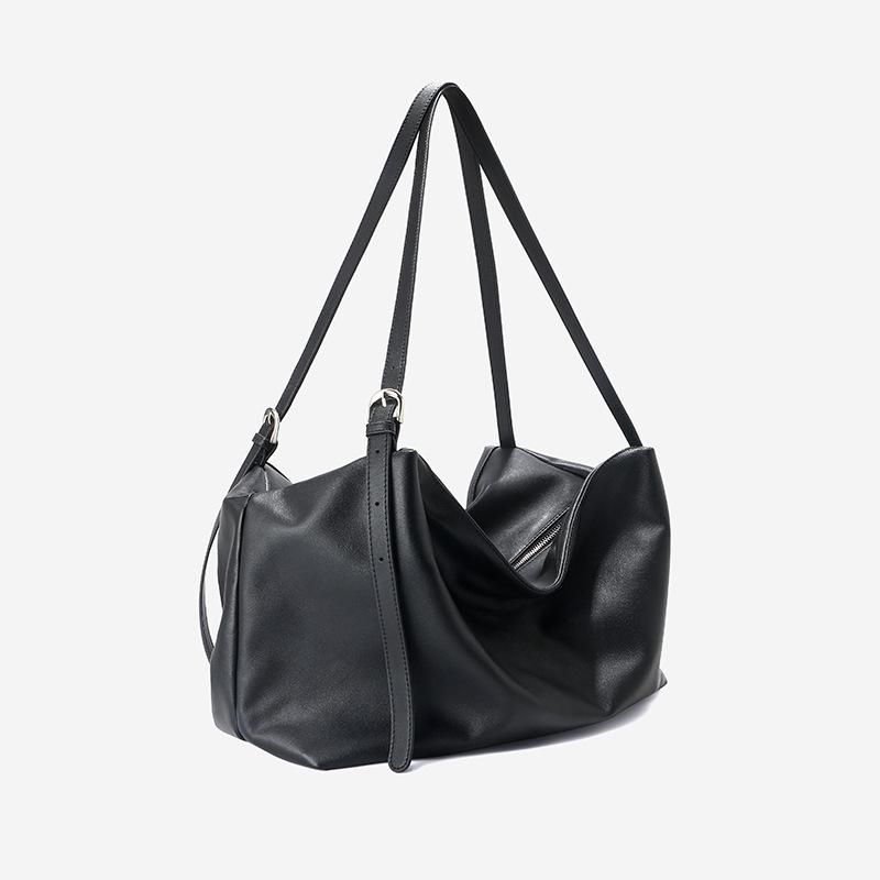 First Layer Cowhide Tote Bag Women'S Strict Leather Lazy Loose Armpit Bag Large Capacity Commuter Shoulder Bag