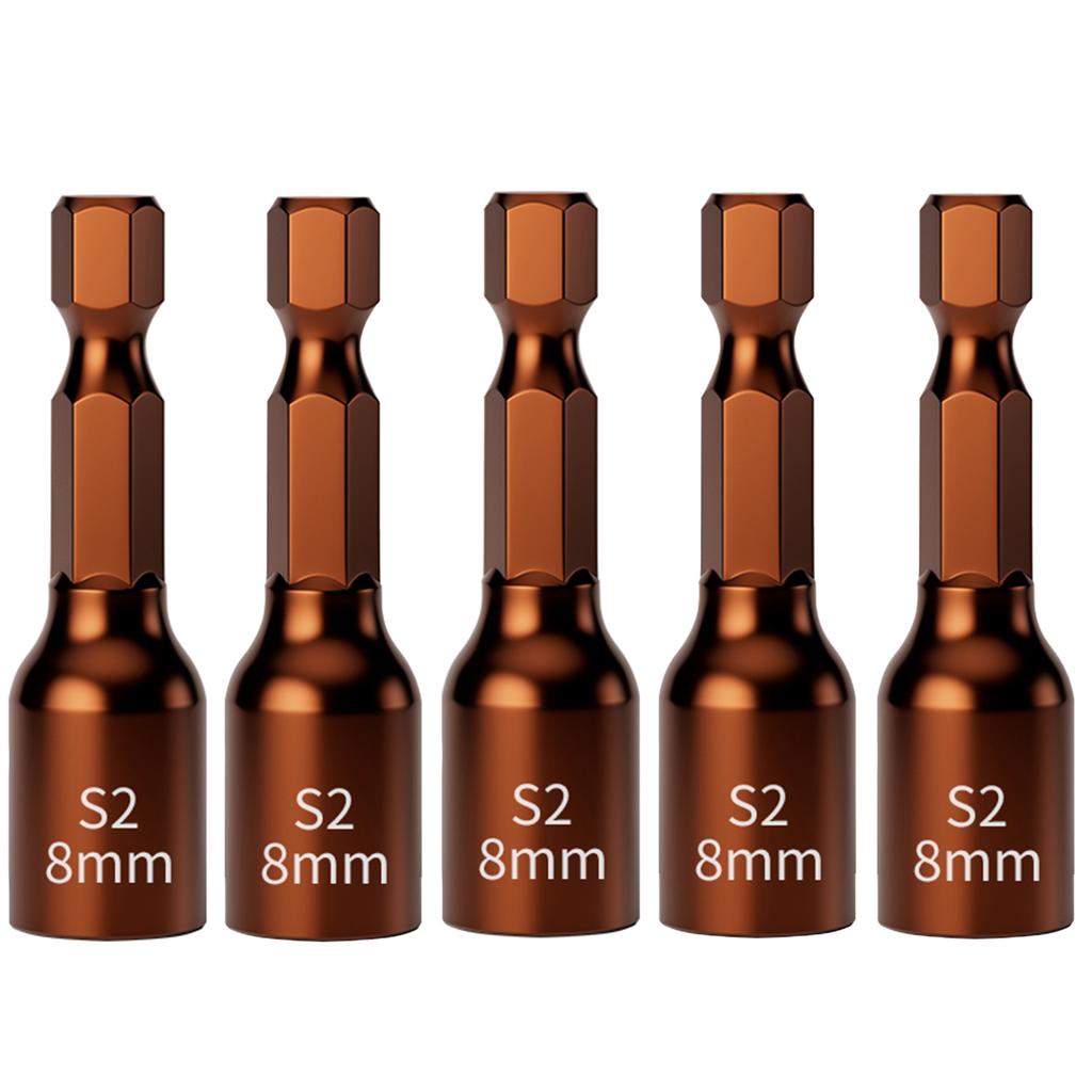 Strong Magnetic Extended S2 Air Cannon Hexagonal Socket, High-quality Vanadium Steel 6mm Electric Wrench Hexagonal Socket