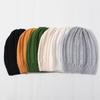 Versatile warm rabbit down knitted hat women's solid color outdoor twist pattern wool hat winter ear protection windproof