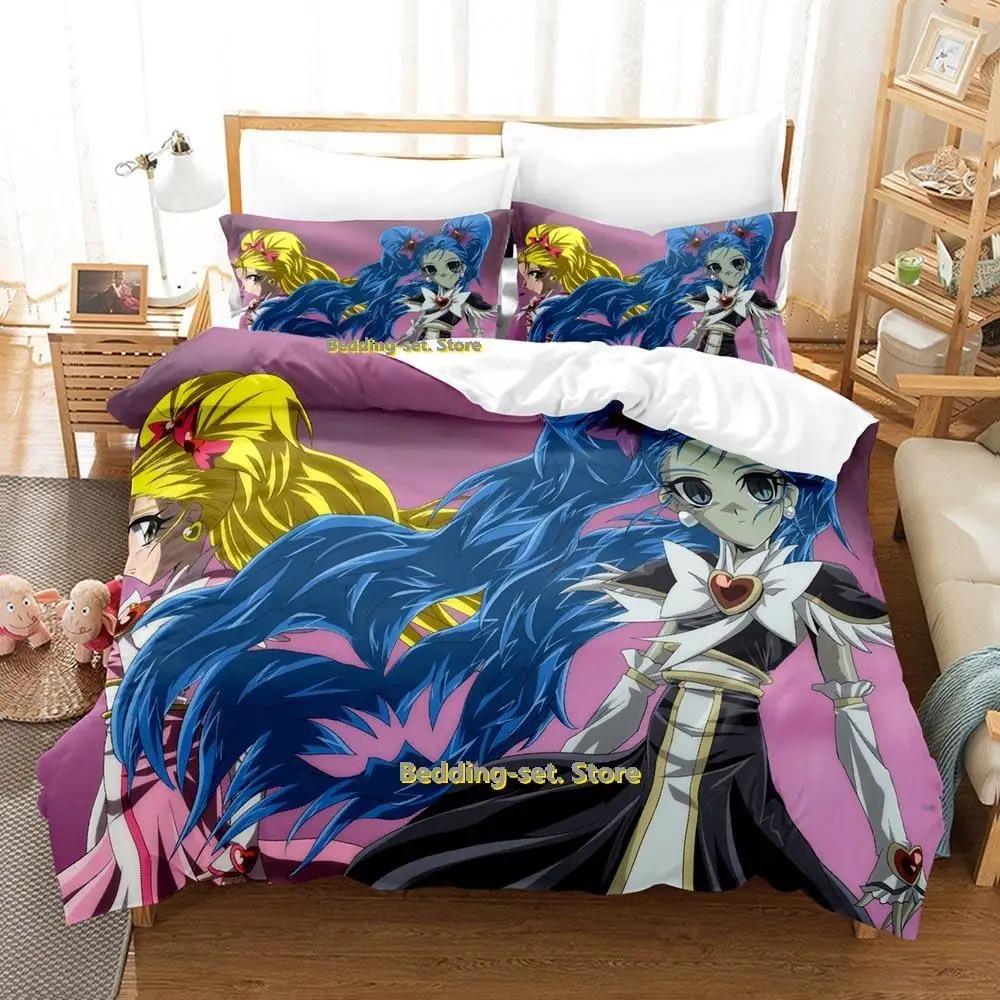 Nuevo Juego de Ropa de Cama Pretty Cure Individual Twin Full Queen King Size Funda Nórdica de Anime para Decoración de Dormitorio de Adulto Niño