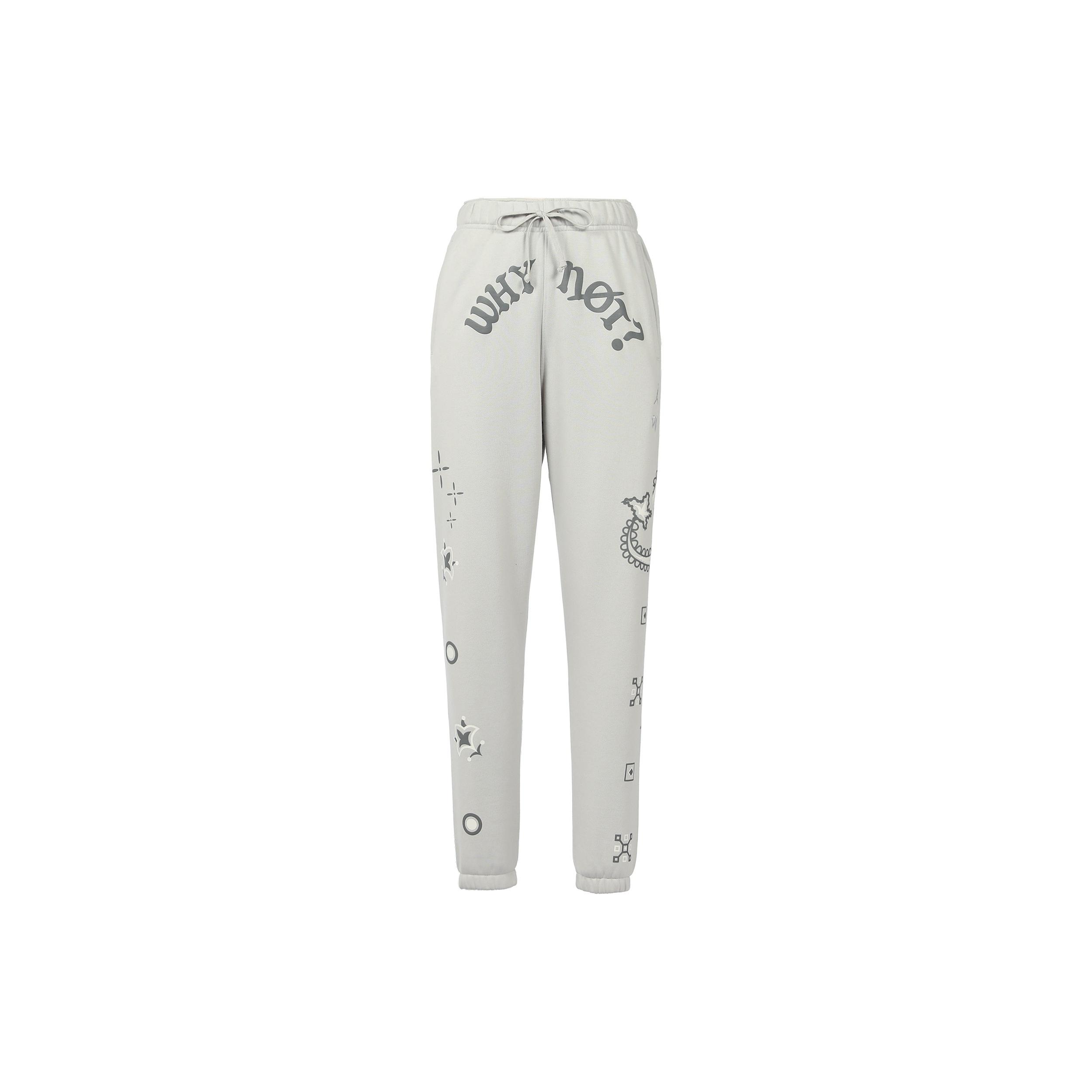 Men s Air Jordan Printing Logo Fleece Drawstring Lacing Sports Pants/Trousers/Joggers Gray DO2502-097 XXL