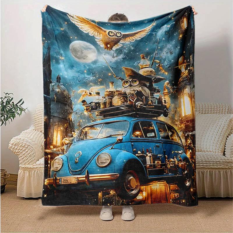 1pc Japanese Geisha Design Throw Blanket Home Decor, Sofa Cover, Outdoor Blanket .W052