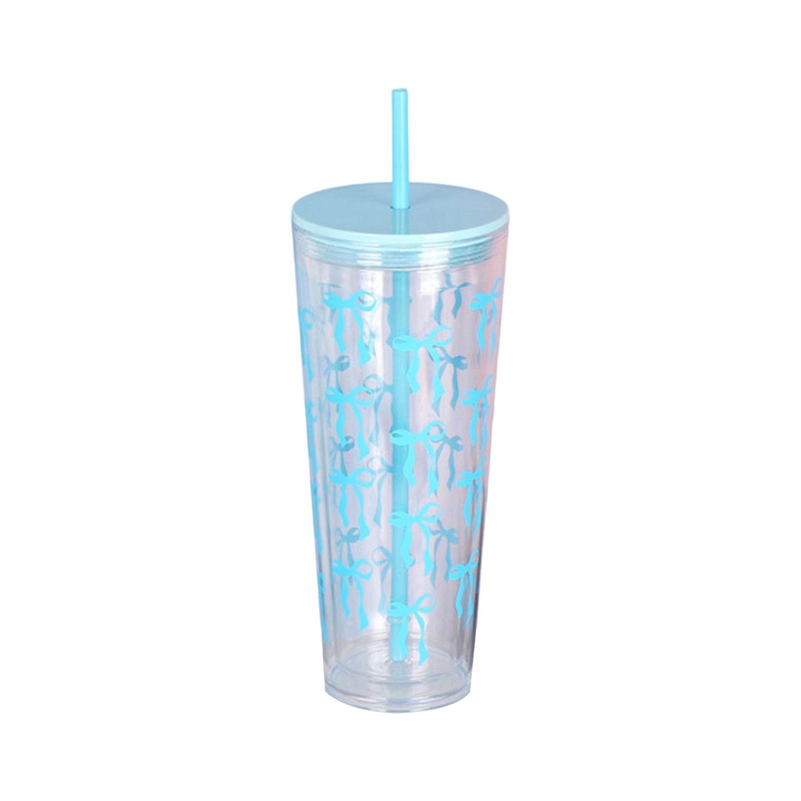 

Bow-tie Straw Cup, Real-time Transparent Portable Cup, Car Drinking Cup One Size