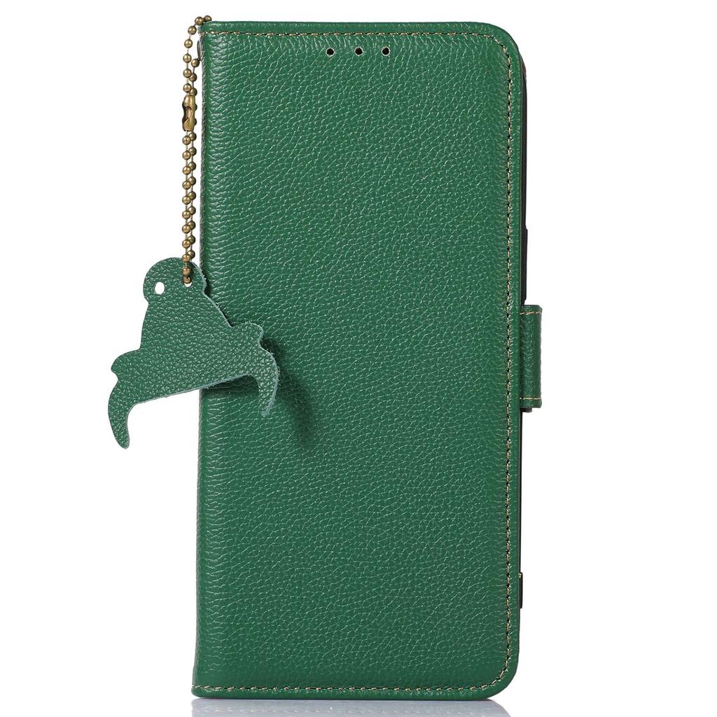 For Xiaomi Poco C55 4G/Redmi 11A 4G/Redmi 12C 4G Genuine Leather Phone Case RFID Blocking Wallet Phone Stand Cover