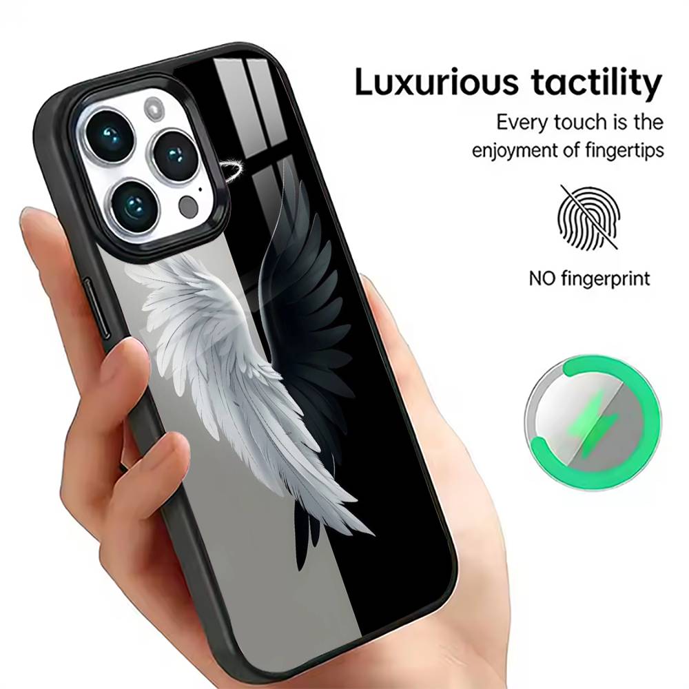 Dark Angel Phone Case For iPhone17,16,15,14,13,12,11 Plus,Pro Magnetic with Magsafe Wireless Charging