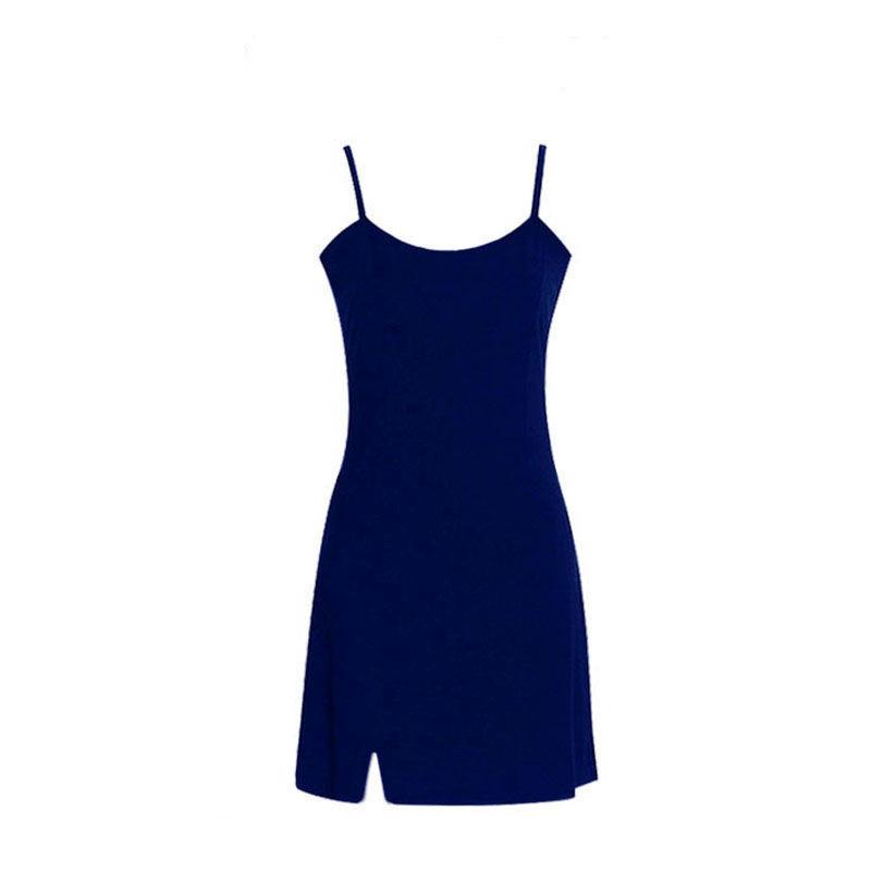 

Черная юбка-слинг с разрезом, женское летнее короткое тонкое сексуальное платье без бретелек XL темно-синий