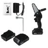 Electric Chain Saw Lithium Battery 88V Mini Pruning One-handed Garden Tool With Chain Saws Rechargeable Woodworking Tool 800W