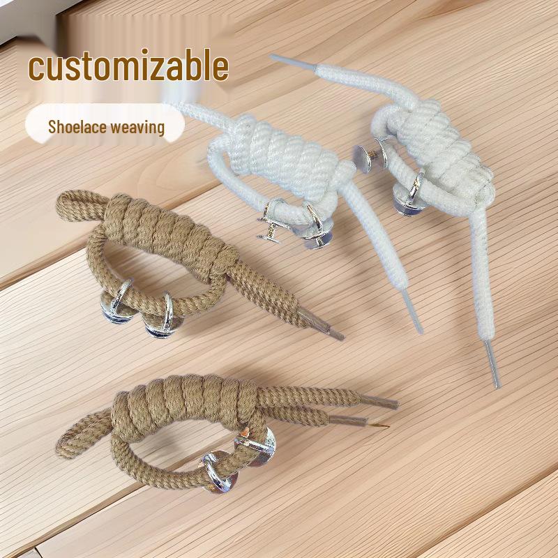 Accessoires Crocs: Boucle de Chaussure en Corde Tissée & Ornements DIY Dessin Animé