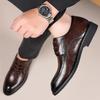 Retro business men's leather shoes Leisure and elegant design style Black brown High quality adult luxury shoes Comfortable
