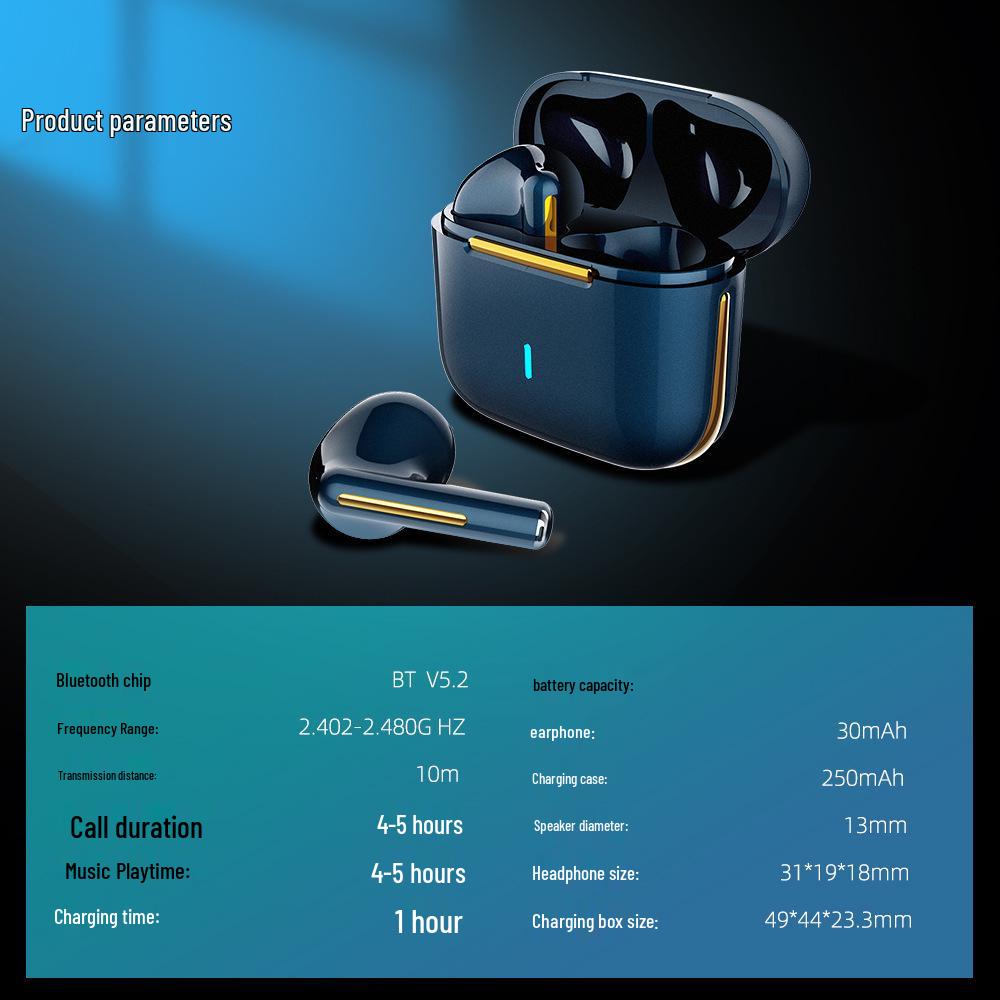 Model H6 Semi-In-Ear Sports TWS Bluetooth Earphones with AI Translation, Wireless & Bluetooth 5.4