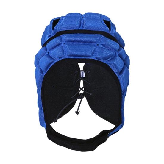 

Шлем для регби, шлем с регулируемым ремешком, сверхлегкий ударопрочный футбольный лыжный мягкий защитный шлем для детей и молодежи M синий