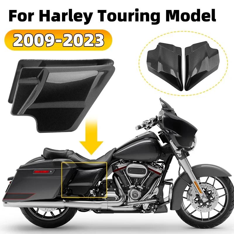 Motorrad Zubehör Seiten Batterie Verkleidung Abdeckungen Panel Kohlefaser Für Harley Touring Electra Street Glide Road King 09-23
