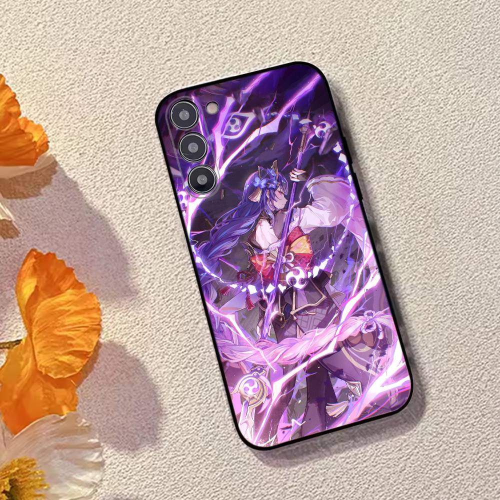 R-Raiden Shogun Game Genshin Impact Phone Case Silicone Soft For Samsung Galaxy A73,A72,A71,A70,A53,A52,A51