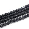 Wide Face Black Agate Cutting Glass Beads for DIY Jewelry and Bracelet Making
