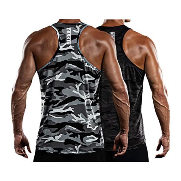 DRSKIN Mens 3 Pack Dry Fit Y-Back Gym Muscle Tank Mesh Sleeveless Top Fitness Training Cool Dry Athletic Workout DRSKIN Mens 3 Pack Dry Fit Y-Back Gym Muscle Tank Mesh Sleeveless Top Fitness Training Cool Dry Athletic Workout