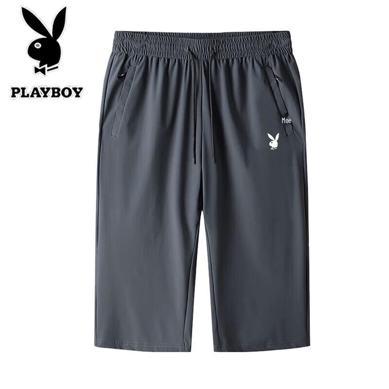 

PLAYBOY Men s Ice Silk Breathable Casual Shorts 5XL