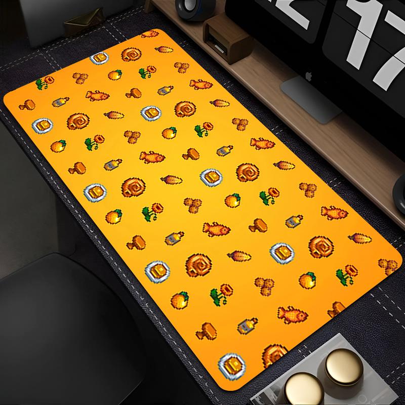Gaming Mouse Pad Laptop Green Plants Desk Mat PC Kawaii Pixel Art Stardew Valley Anime Sky Mousepad Gamer Cabinet Keyboard Rug