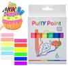 Interactive Hands on Learning Toys 6 Colors Popcorn Pens, 3D Relief Art Pen, Heat Activated, Puffy Fluffy Texture Markers Drawing Pens for DIY