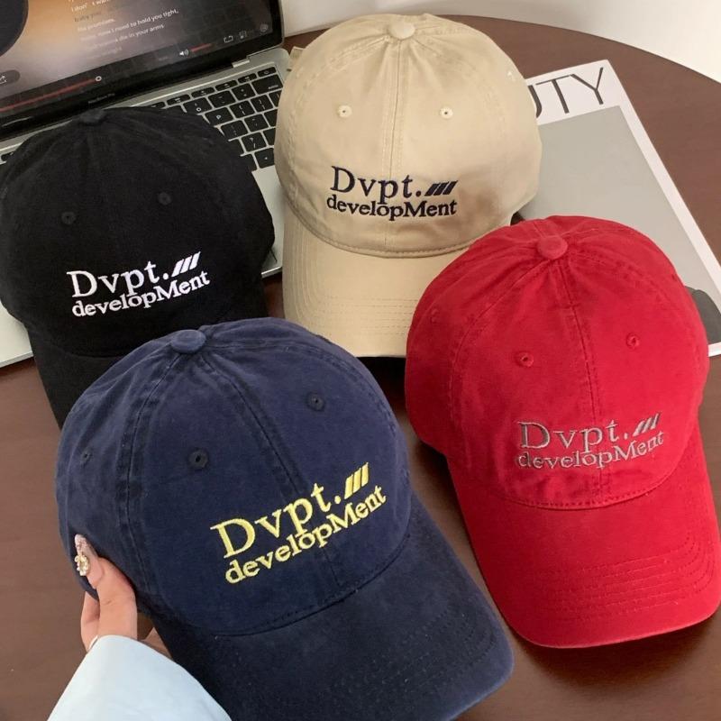 25 Early Autumn New Street Tide Brand Letter Baseball Cap Embroidery Female Big Head Circumference Showing Face Small Cap Tide