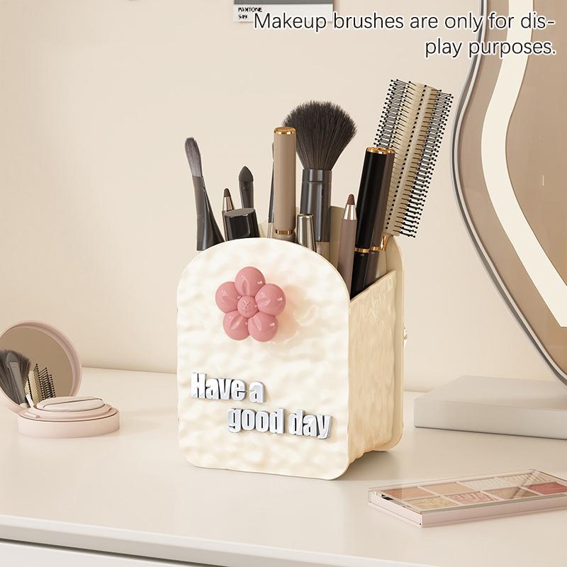 

Косметическая кисточка настольный органайзер туалетный столик украшения коробка для хранения креативный чехол для кисточек для женщин общежитие домашний аксессуар белый