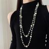 Fashion Four-leaf Clover Necklace Women's Multi-layered Necklace New Arrivalsummeraccessible Luxurysweater Chain