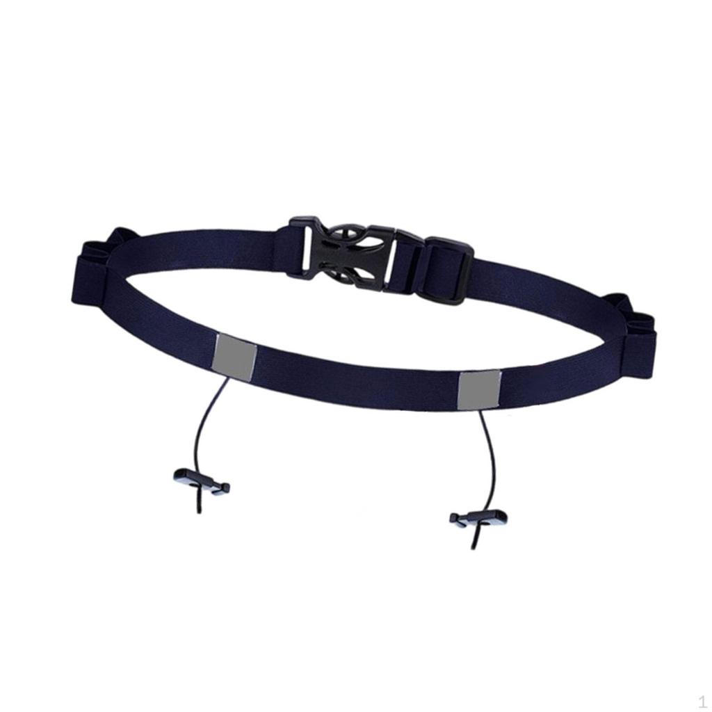 Adjustable Triathlon Number Belt with Loops, 6 Quick Release Food Ideal for Training,