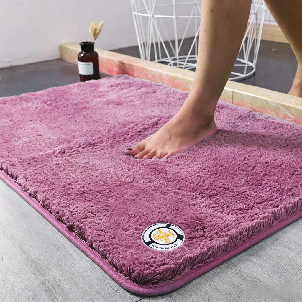 Super saugfähige rutschfeste Badezimmermatte Plüsch Mikrofaser Schnelltrocknend Waschbar Weicher Duschvorleger für Wanne Balkon
