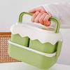 1pc - Lunch Box-Fresh-Keeper with Spacious Compartments and Cutlery Set - Portable Food Storage Container for School and Kitchen