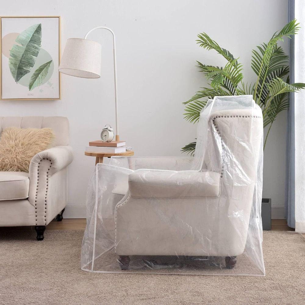 Transparent Sofa Slipcover Plastic Armchair Slipcover Durable Couch Cover  Pets Protection
