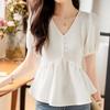 NaVaVa Women LoVely Short SleeVe V Neck Blouse Nb2560