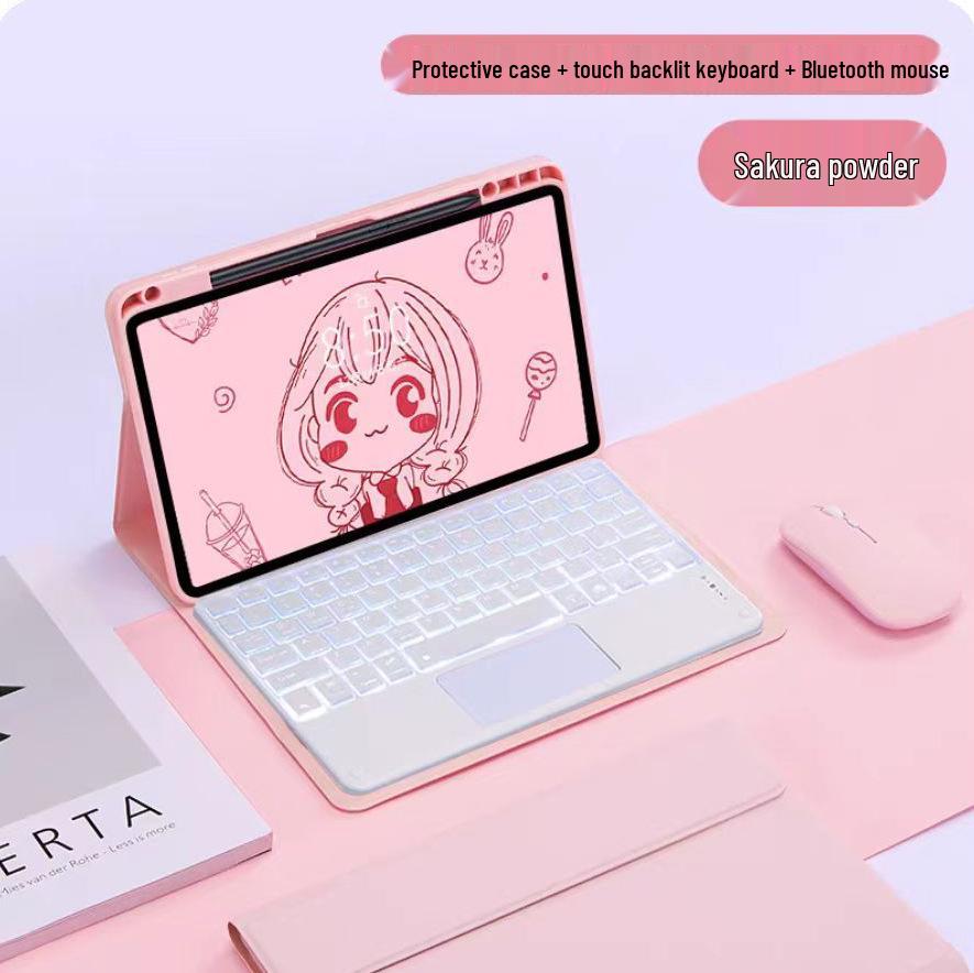 Redmi Pad Pro 12.1 Wireless Bluetooth Keyboard Protective Case with Spanish Language Support