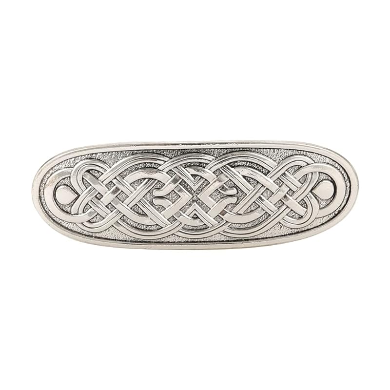 Amaxer Viking Gold Silver Barrettes for Women Girls Celtic Hair Clips for Thick Thin Hair Vintage French Hair Clips Hair Styling Accessories