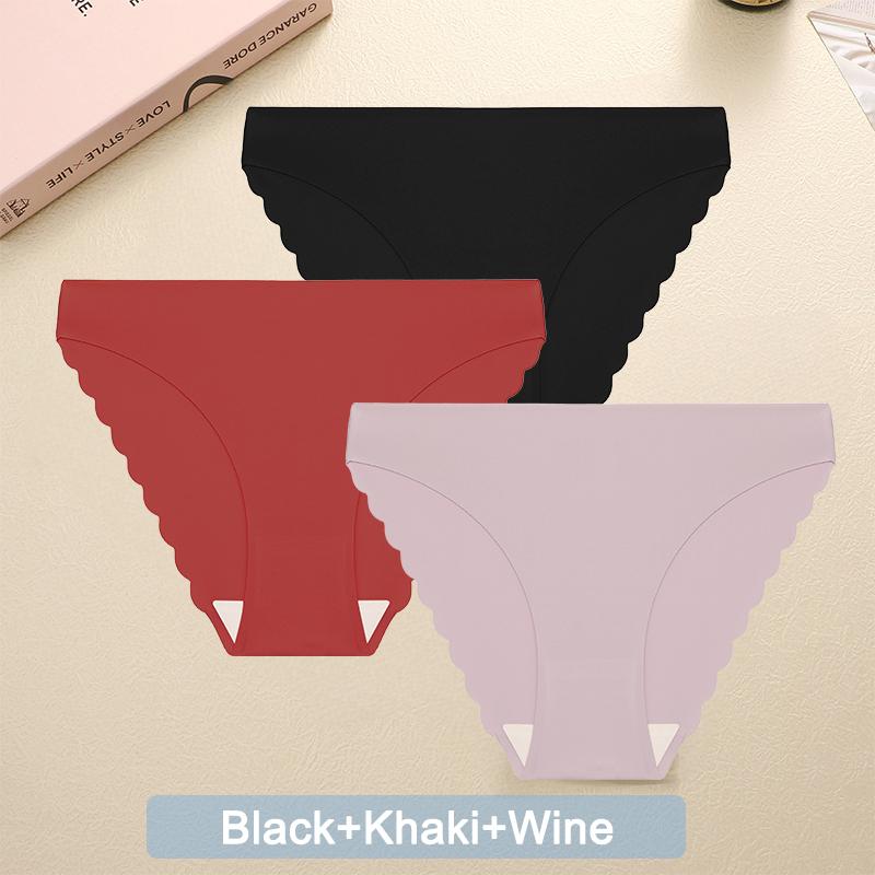 

3шт/комплект сексуальное нижнее белье Ice Silk нижнее белье для женщин невидимые трусы бесшовные удобные хлопковые трусы с промежностью дышащие трусики XL&Set