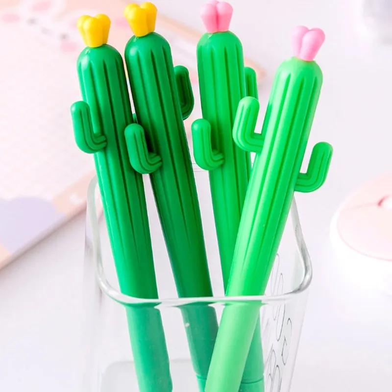 wholesale Cartoon Cactus Gel Pens Smooth Cute Writing Pen Korean Stationery for Students & Gifts YLE041
