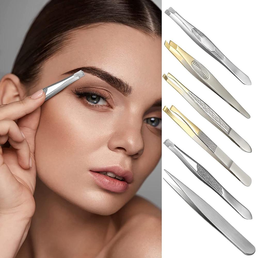 Multipurpose Stainless Steel Beards Tool Ingrown Hair Removal Plucking Eyebrows Eyebrow Tweezers