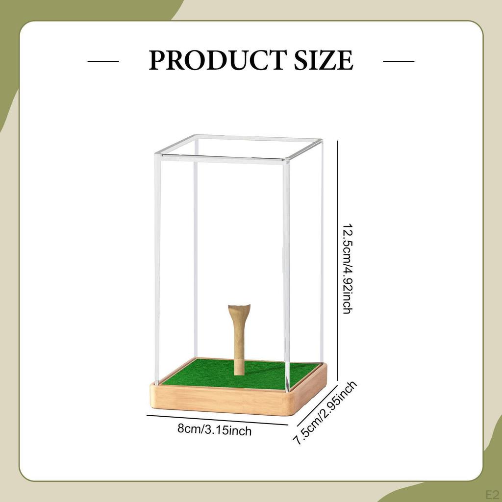 Golf Ball Stand Box Protection Cover Dustproof Multifunctional Holder with Tee Storage for