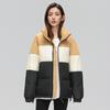 Autumn and winter down jacket % white duck down warm couple down lambsdown jacket stand-up collar loose versatile jacket
