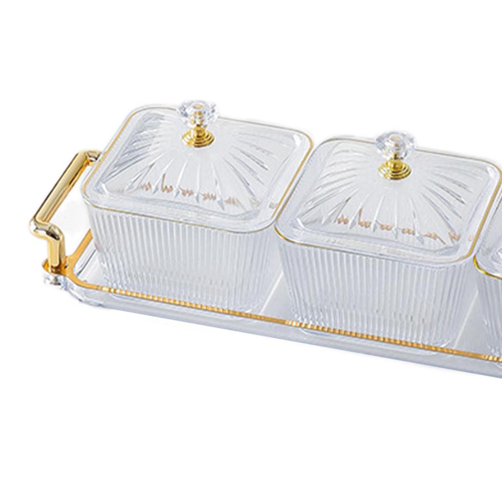 Divided Dried Fruit Plates Food Storage Container Multifunctional Appetizer Serving Tray for Snack
