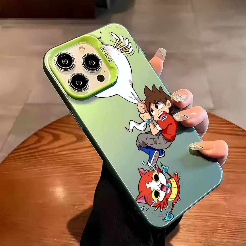 Y-Yokai Anime Watch Phone Case For iPhone 17,16,15,14,13,12,11,Pro Max,Plus Candy Silver Cover