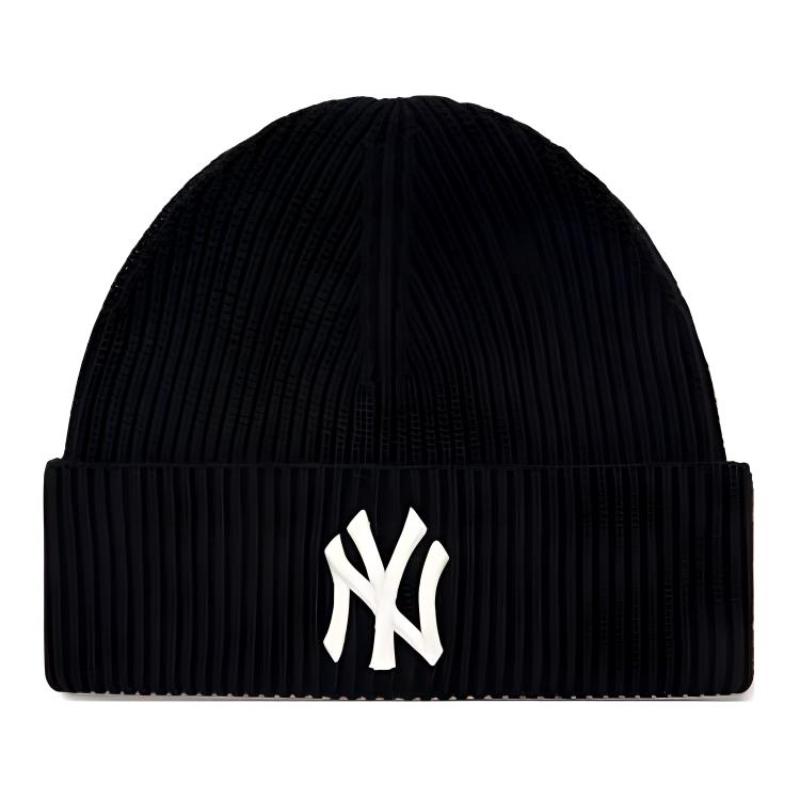 Хлопковые шапки-бини MLB Унисекс Черные Модные 3ABN0212N-50BKS OS чёрный