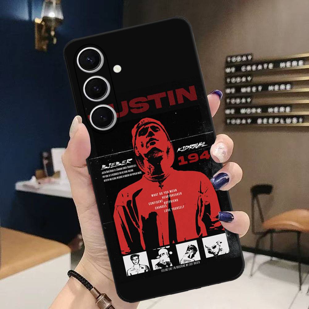 Singer Justin B-Bieber Phone Case For Samsung S 24 Fe 25 Ultra Plus 20 Lite 21 30 22 23 24 22 Ultra 5G Fundas