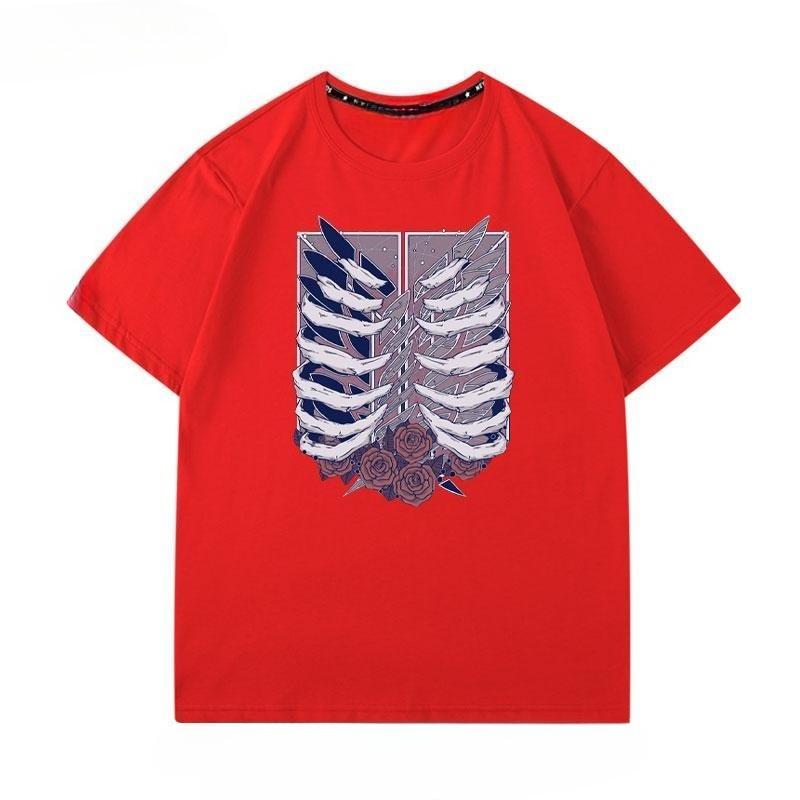 

Attack on Titan Men Women Autumn T-Shirt Harajuku Vintage Short Sleeve Loose Oversized Casual Fitness Comfortable Y2k Top 4XL