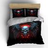 Skull with Wings Gothic Style Bedding Duvet Cover Set  (1*Duvet Cover 2*Pillowcases, without duvet insert)