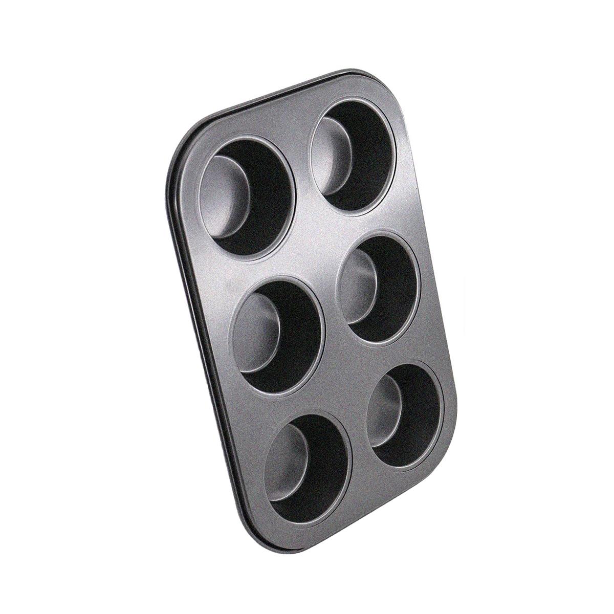6 Cup Square Cupcake Baking Pan Easy To Clean Cupcake Mold Muffin Baking Pan Carbon Steel Baking Pan Non-Stick Baking Pan