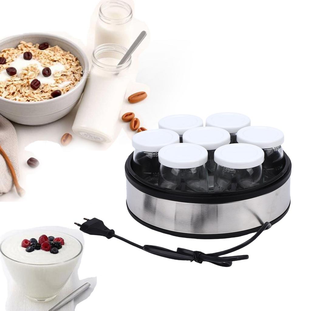 Elektryczny jogurtownik 20W ze stali nierdzewnej, wielofunkcyjny, przenośny, domowy automat do jogurtu na dżemy, budynie