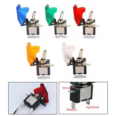 High Quality On/Off Toggle Switch ASW-07D LED Light Diaphanous Cover 12V 20A