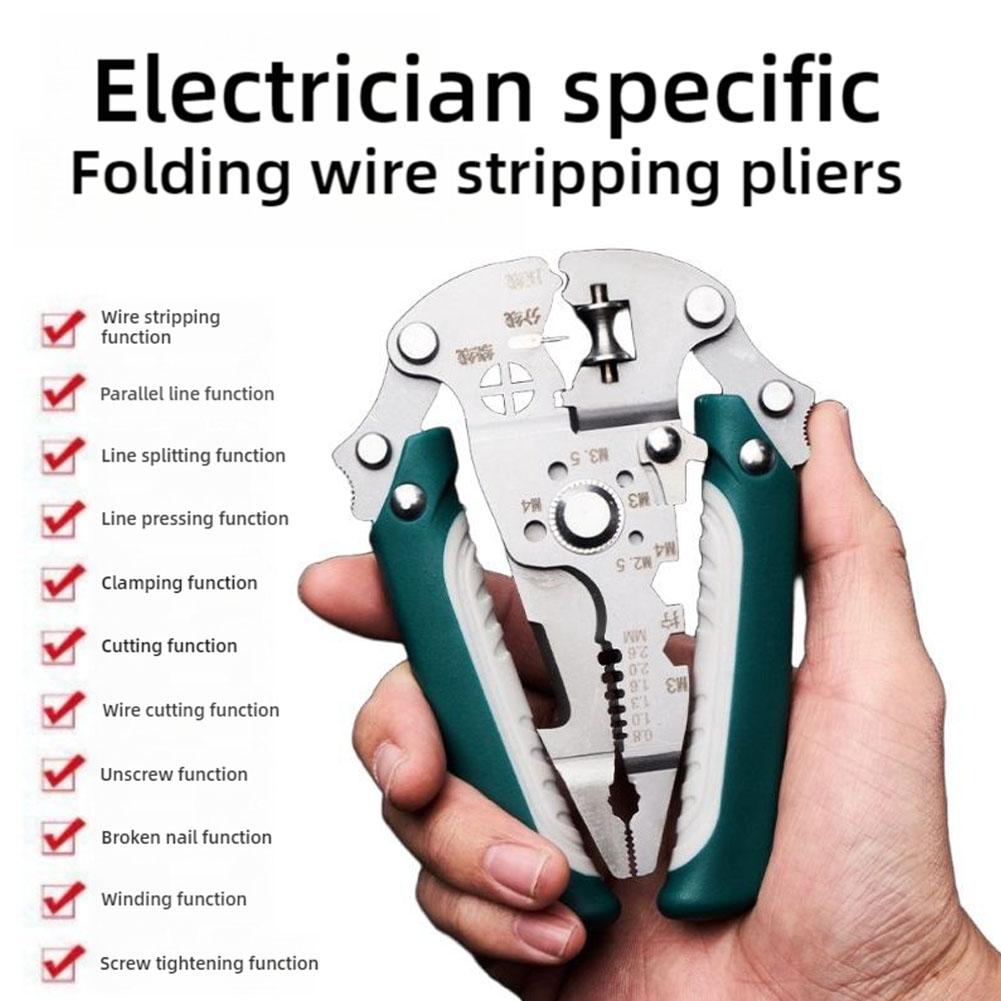 16 In1 Wire Stripper Multifunctional Collapsible Cutting Special Labor-Saving Electrician Strip I8E5