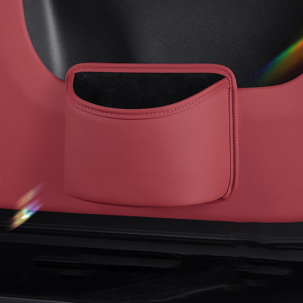 Multi-Purpose Universal Car Seat Back Trash Can with Cup Holder Storage Box & Drink Holder for Door Seat Interior Organizer