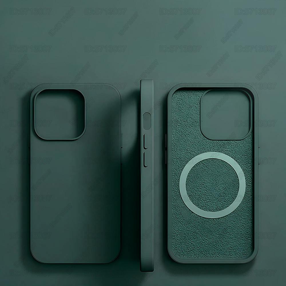 

Magnetic Liquid Silicone Shockproof Case For 16 15 14 13 12 11 Pro Max 16 Plus For Magsafe Wireless Charge Cover For iPhone 11