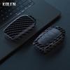 Abs Carbon Fiber Car Flip Key Case Cover For Toyota Sienna Rav4 Crown Hilux Fortuner Camry Land Cruiser Prado Venza Accessories